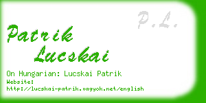 patrik lucskai business card